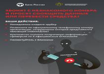 Звонят с незнакомого номера и просят сообщить данные или перевести средства? Ваши действия! ПАМЯТКА
