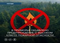 В Приморье объявлено предупреждение о высоком классе пожарной опасности