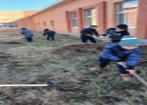 В школе села Шумный прошел субботник