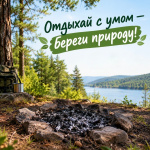 Отдых на природе должен быть с заботой об окружающем мире