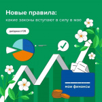 Рассказываем о законодательных нововведениях, которые начнут действовать с мая. 