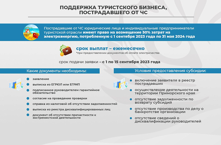 Меры поддержки представителей туротрасли, пострадавших от ЧС, приняли в Приморье